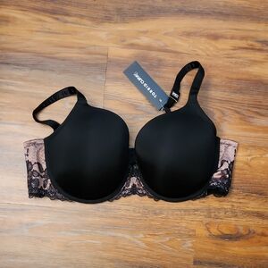 Torrid Black and Pink Lace Bra, 44D